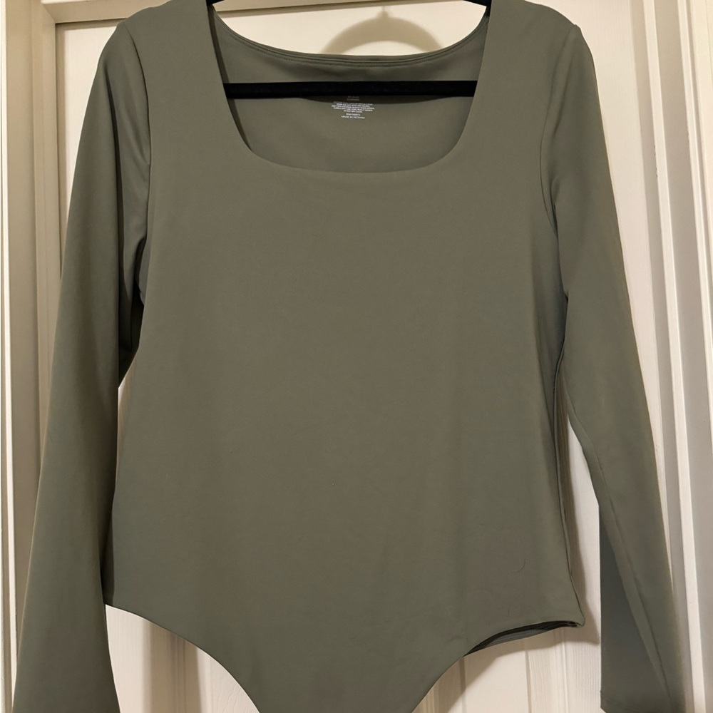 Nuuds Olive square neck body suit